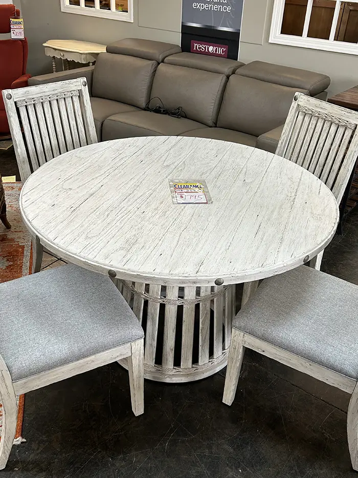 48-Inch Solid Wood Table with 4 Chairs